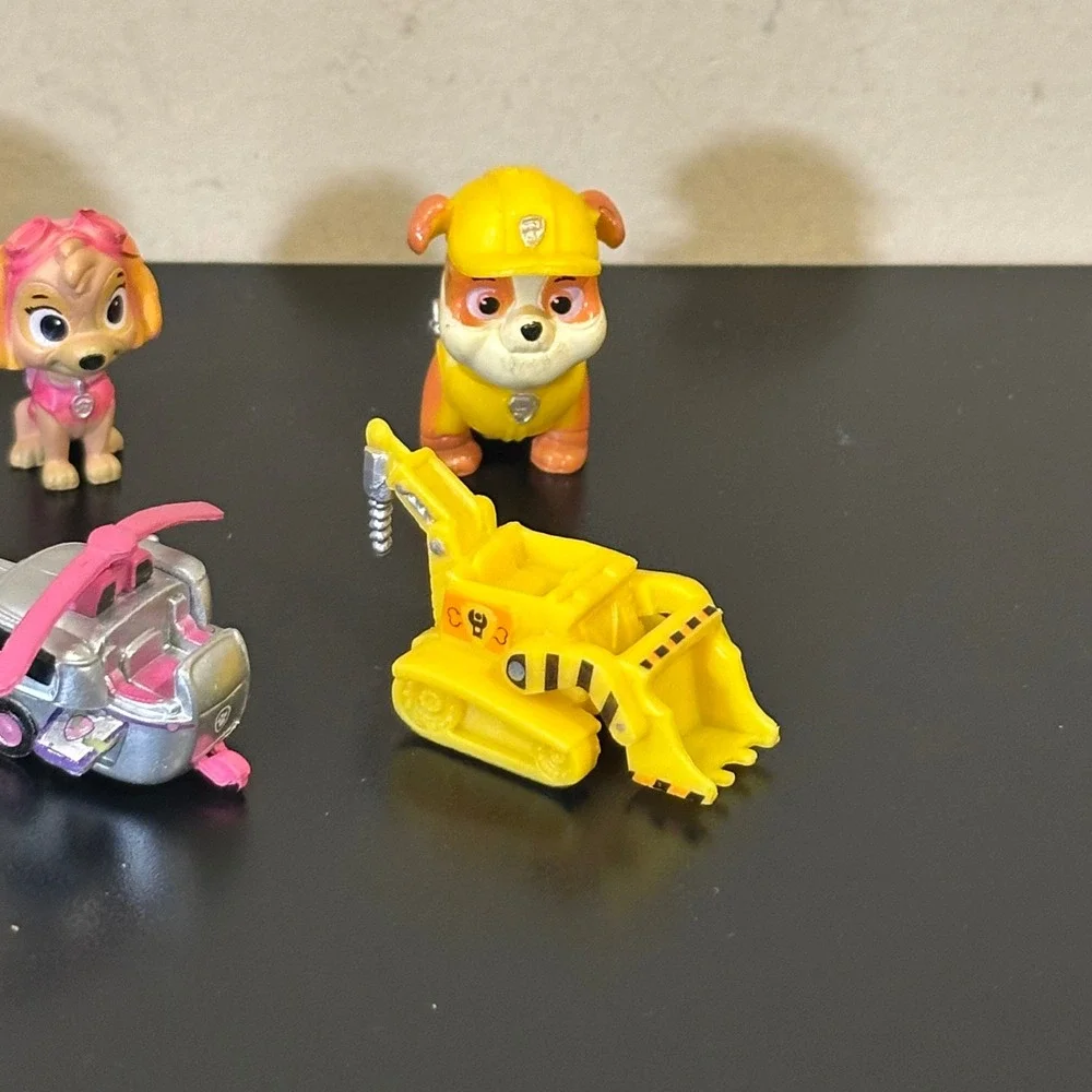 Paw Patrol Mini Figures and Vehicles Lot Chase Marshall Skye Rubble Rocky